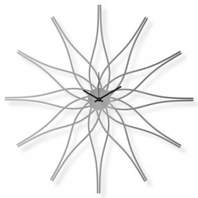 Velké nástěnné hodiny z oceli, 62x62 cm: Chrysanthema | atelierDSGN