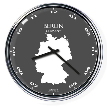 Ceas de birou (deschis sau întunecat) - Berlin / Germania, diametru 32 cm | DSGN