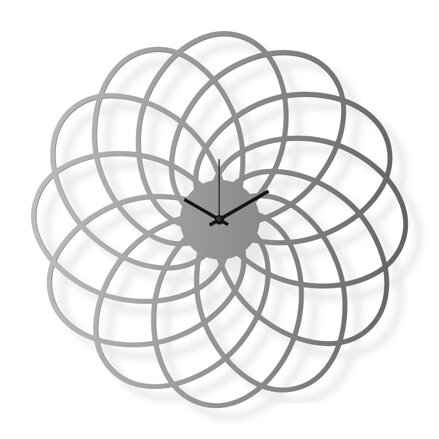 Medium sized wall clock, steel 16x16 in: Flower | atelierDSGN