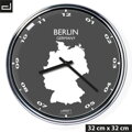Zegar ścienny z mapą: Germany/Berlin