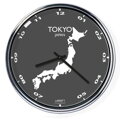 Nástěnné hodiny s mapou: Japan/Tokyo (32 cm)