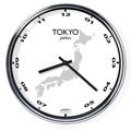 Nástenné hodiny s mapou: Japan/Tokyo
