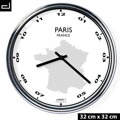 Zegar ścienny z mapą: France/Paris