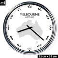 Zegar ścienny z mapa: Australia/Melbourne