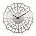 Středně velké nerez nástěnné hodiny, ocel 30x30cm: Ametyst | atelierDSGN