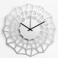 Středně velké nerez nástěnné hodiny, ocel 30x30cm: Ametyst | atelierDSGN