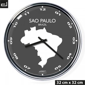 Office wall clock: Sao Paulo