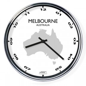 Ceas de birou (deschis sau întunecat) - Melbourne / Australia, diametru 32 cm | DSGN