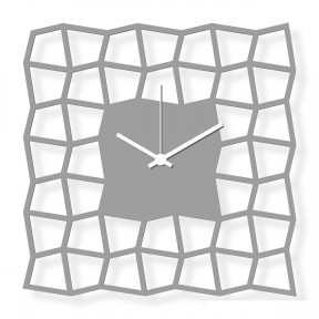 Středně velké nástěnné hodiny, šedé plexi 28x28cm: NeoKubist | atelierDSGN