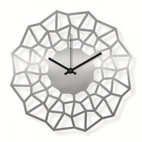 Středně velké nástěnné hodiny, ocel 30x30cm: Ametyst | atelierDSGN