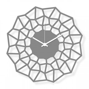 Dizajnové nástenné hodiny: Vločka - Šedé plexi  30x30 cm| atelierDSGN