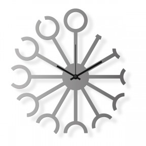 Medium sized wall clock, steel 16x14 in: Twelfths | atelierDSGN