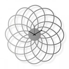 Medium sized wall clock, steel 16x16 in: Flower | atelierDSGN