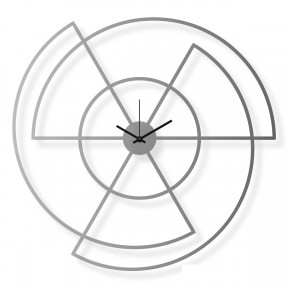 Large stainless steel wall clock, 24x25 in: Radio | atelierDSGN