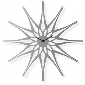 Large wall clock made of stainless steel, 25x25 in: Flower II | atelierDSGN