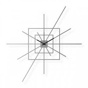 Velké nástěnné hodiny z oceli, 63x63 cm: Superstar II | atelierDSGN