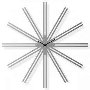 Duży zegar ścienny ze stali nierdzewnej, 62x62 cm: Superstar IV | atelierDSGN