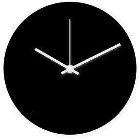 Černé akrylové hodiny 38x38 cm