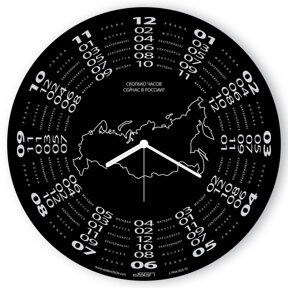 Černé hodiny Praha-Rusko 38x38 cm, plexi