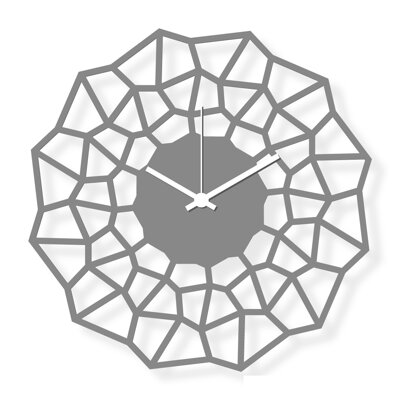 Středně velké nástěnné hodiny, šedé plexi 30x30cm: Ametyst | atelierDSGN