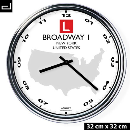 Custom Wall Clock with your address and logo