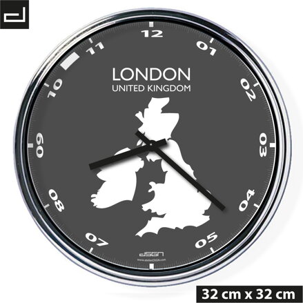 Office wall clock: London