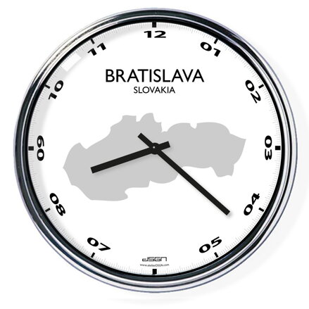 Kancelářské nástěnné hodiny: Bratislava (32 cm)
