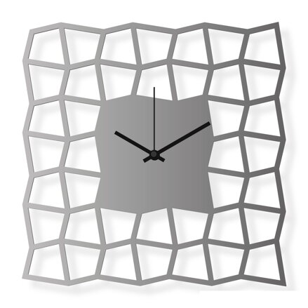 Ceas de perete de dimensiuni medii, din oțel inoxidabil 28x28 cm - NeoKubist | DSGN