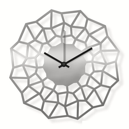 Średniej wielkości stalowy zegar ścienny 30x30cm: Ametyst | atelierDSGN