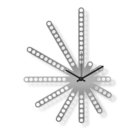 Średniej wielkości zegar ścienny ze stali 40x30cm: Mercury | atelierDSGN