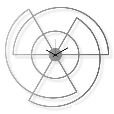 Velké nástěnné hodiny z oceli, 61x63 cm: Radium | atelierDSGN