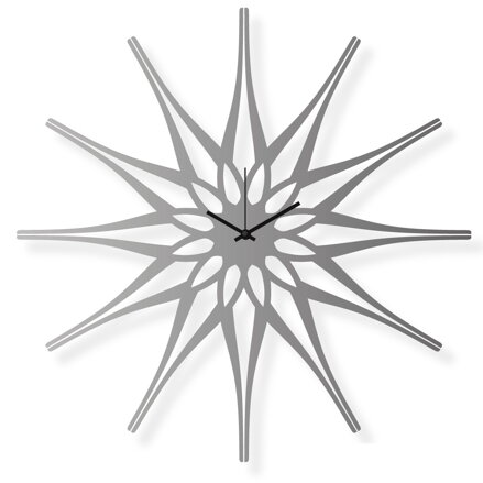 Large wall clock made of stainless steel, 25x25 in: Flower II | atelierDSGN