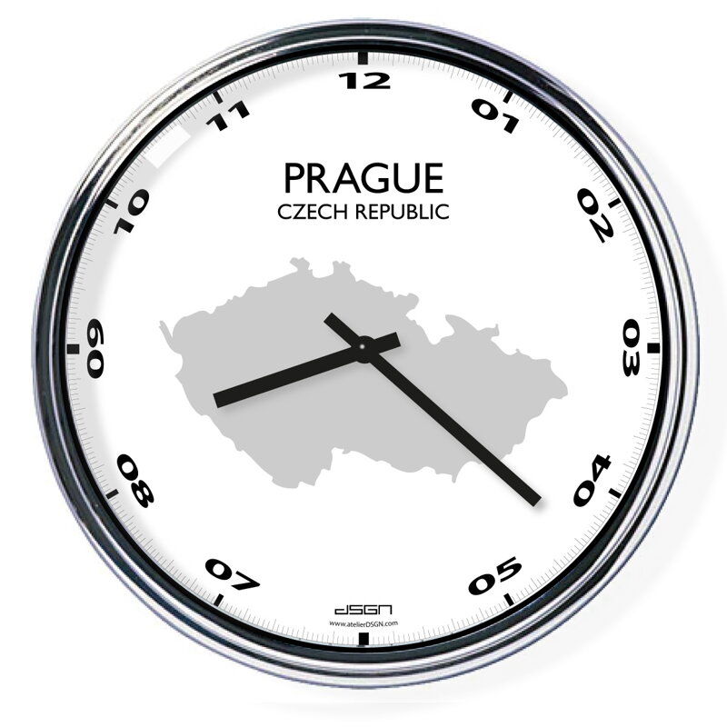 Designové nástěnné hodiny Prague 32 cm – český design | atelierDSGN Designové nástěnné hodiny Prague 32 cm – český design | atelierDSGN