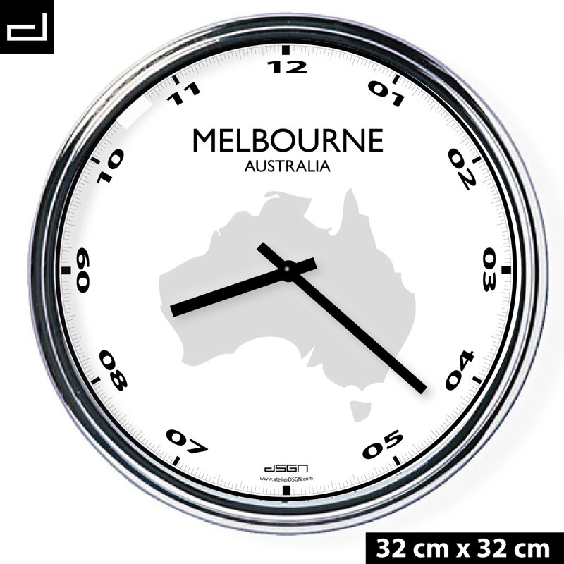 Office wall clock: Melbourne Office wall clock: Melbourne