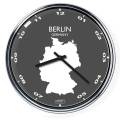 Nástenné hodiny s mapou: Germany/Berlin