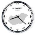 Nástěnné hodiny s mapou: Hungary/Budapest (32 cm)