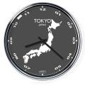 Nástěnné hodiny s mapou: Japan/Tokyo (32 cm)