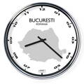 Ceas de birou (deschis sau întunecat) - București / România, diametru 32 cm | DSGN