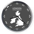 Nástenné hodiny s mapou: United Kingdom/Londýn