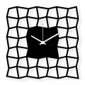 Średniej wielkości zegar ścienny, czarny plastik 28x28cm: NeoKubist | atelierDSGN