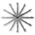 Medium sized wall clock, steel 16x16 in: Hands | atelierDSGN