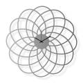 Dizajnové nástenné hodiny: Kvetina - Nerezová oceľ  62x62 cm| atelierDSGN