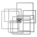Large stainless steel wall clock, 26x24 in: Rectangles | atelierDSGN